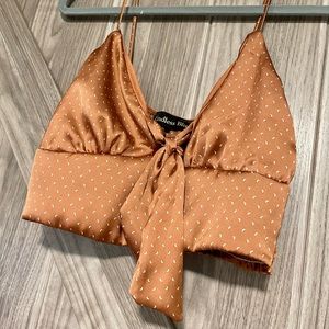 Lane 201 Sweet Times Polka Dot Top (satin tank top)